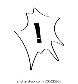 exclamation mark on White background