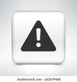 Exclamation mark on White Square Button