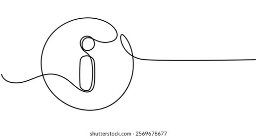 Exclamation mark in one continuous line drawing vector illustration. Pro vector, Exclamation mark, one line continuous drawing. Simple minimalism design style, linear background with exclamation sign.