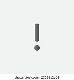 Exclamation Mark Only Icon Illustration Vector Symbol
