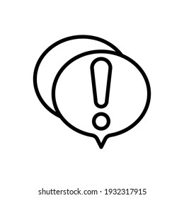 Symbole für Ausrufezeichen Vektorgrafik. Bearbeitbarer Strich. Einzeln Symbol geeignet für Web, Infografiken, Interface und Apps.
