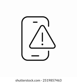 ponto de exclamação ícone do telefone sinal vetor