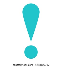 Exclamation mark exclamation point sign or warning and attention icon in flat style. This design graphic element is saved as a vector illustration in the EPS file format