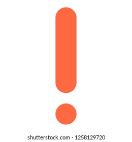 Exclamation mark exclamation point sign or warning and attention icon in flat style. This design graphic element is saved as a vector illustration in the EPS file format