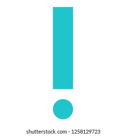 Exclamation mark exclamation point sign or warning and attention icon in flat style. This design graphic element is saved as a vector illustration in the EPS file format