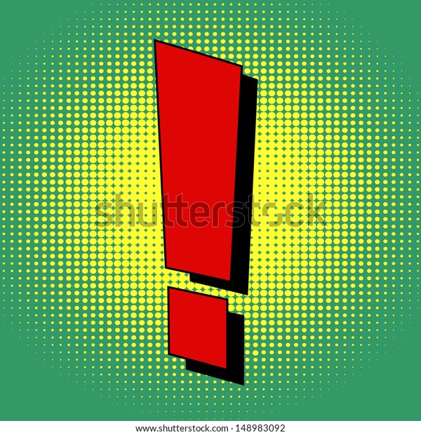 Exclamation Mark Pop Art Style Stock Vector (Royalty Free) 148983092 ...