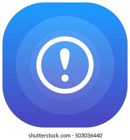 Exclamation Mark Purple - blue circular UI/UX App Icon / Logo Design