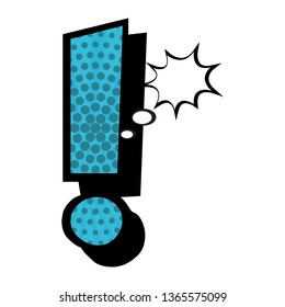 
Exclamation Mark. Retro, Pop Art Alphabet.