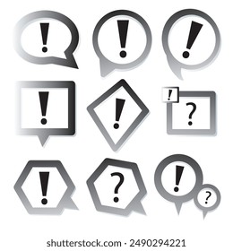 exclamation mark mark, risk, illustration, attention, graphic, caution, web, alert, error, icon, exclamation, sign, symbol, vector, security, important, signal, danger, information, ask, black