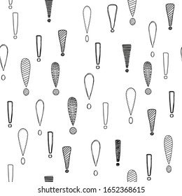 Exclamation mark seamless pattern background.