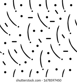 Exclamation mark seamless pattern on white background. Hand drawn vector elements.Vector sketch question marks background