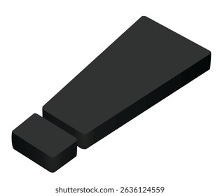 Exclamation mark sign 3D. vector	
