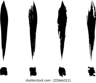 Exclamation mark sign brush stroke style.