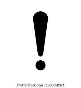 signo de signo de exclamación. icono de precaución aislado en el fondo blanco. ilustración vectorial