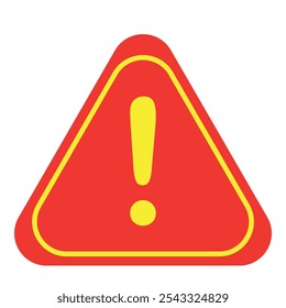 Exclamation mark sign in flat style. Warning sign symbol. Road signs with exclamation point. Caution sign. EPS Vector