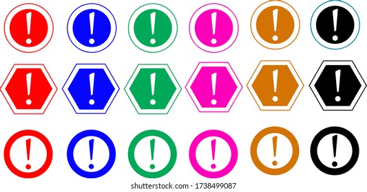 Symbol für Ausrufezeichen Achtung Sprechblase Symbol. eps10, Vektorsatz