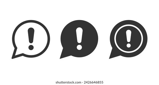 Exclamation Mark Sign Icon. Attention Symbol. 