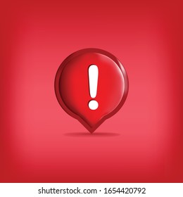 Exclamation mark sign icon. Help speech bubble symbol. FAQ sign. Round colorful
