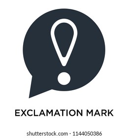 Exclamation mark sign icon vector isolated on white background for your web and mobile app design, Exclamation mark sign logo concept