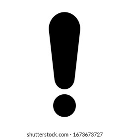 exclamation mark sign isolated on white background. vector illustration