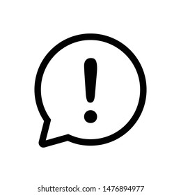 exclamation mark sign outline vector