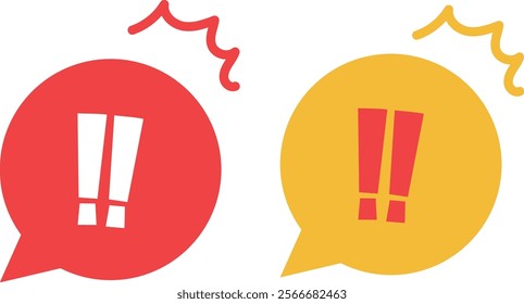 Exclamation mark speech bubble exclamation