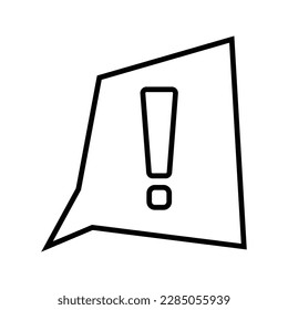 Exclamation mark in speech bubble, Exclamation mark icon vector