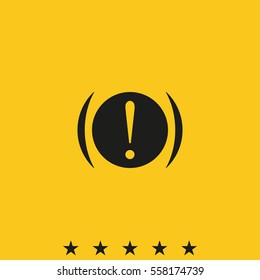 Exclamation mark symbol.