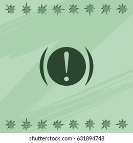 Exclamation mark symbol.