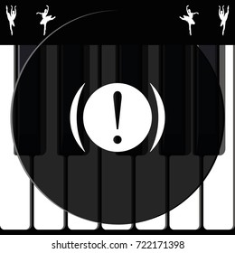 Exclamation mark symbol.