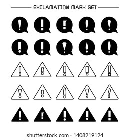 exclamation mark symbol and error set