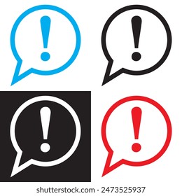 Exclamation mark symbol icon vector. Vector  illustration . EPS 10