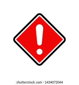 Exclamation mark symbol vector icon illustration