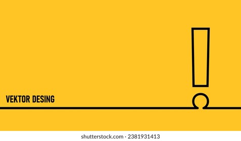 Exclamation mark symbol. Vector illustration