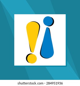 exclamation mark symbol vector illustration
