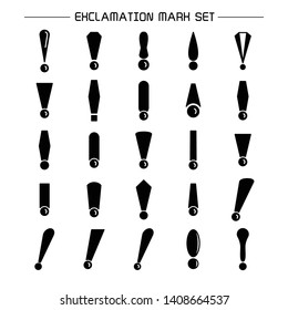 exclamation mark symbol vector set
