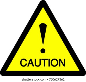 Exclamation mark symbol for warning hazard
