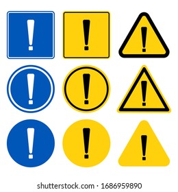 Símbolo de signo de exclamación,Icono de advertencia negro peligroso en fondo blanco.ilustración vectorial