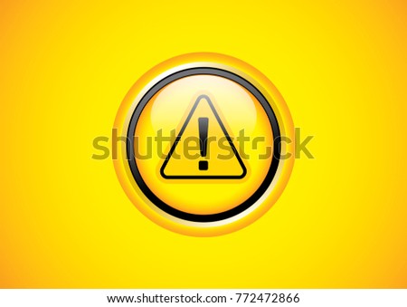 Exclamation mark symbol,Yellow Warning Dangerous icon on background, Attracting attention Security First sign, Idea for,graphic,web design,EPS10.