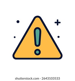 Exclamation Mark Triangle Alert Graphic. Icon symbol illustration