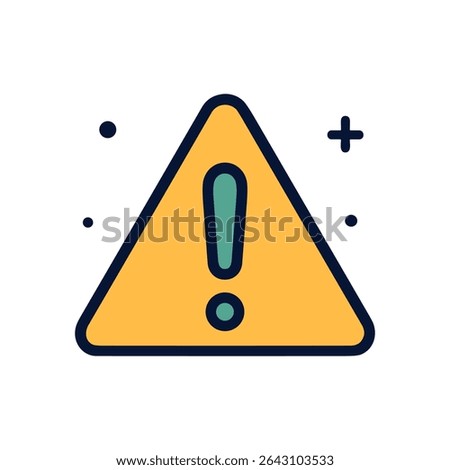 Exclamation Mark Triangle Alert Graphic. Icon symbol illustration