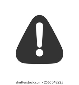 Exclamation mark in triangle glyph icon. Vector illustration
