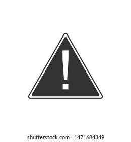 Exclamation mark in triangle icon isolated. Hazard warning sign, careful, attention, danger warning important information sign. Flat design. Vector Illustration