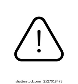 Signo de exclamación en triángulo sobre fondo transparente