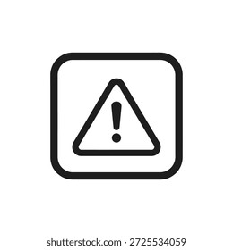 Icono de Vector de triángulo con signo de exclamación. Alerta de peligro de atención. Error precaución riesgo peligro. Señal cibernética de seguridad