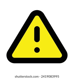 exclamation mark of various different colors yellow outline black triangle alert warning traffic icon sign vector flat design for website app mobile UI