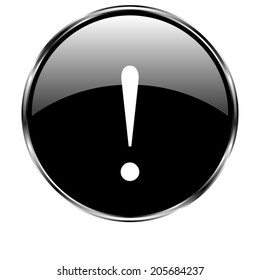 exclamation mark -  vector button
