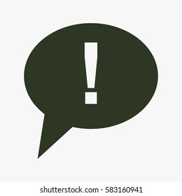 Exclamation mark vector icon.