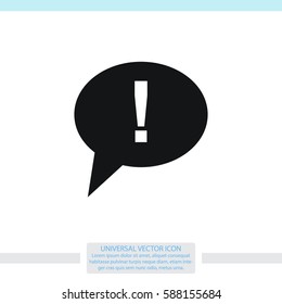 Exclamation mark vector icon.