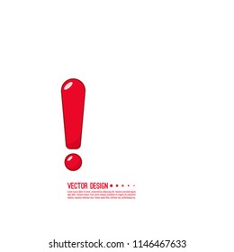 Exclamation mark vector icon. Attention sign.